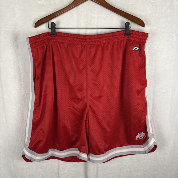 Vintage Pro Player Ohio State Buckeyes Basketball Shorts 2XL Men Red Perforated - Picture 1 of 5